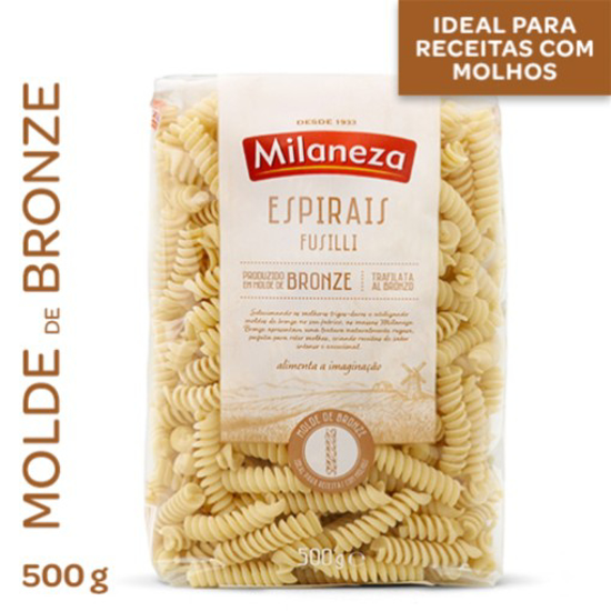 Imagem de Massa Espirais Fusilli Molde Bronze MILANEZA emb.500g