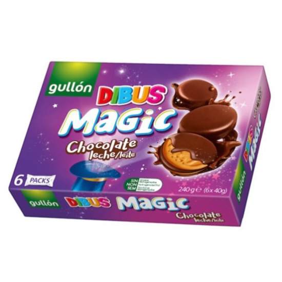 Imagem de Bolacha Dibus Magic Coberta Chocolate de Leite GULLON emb.240g