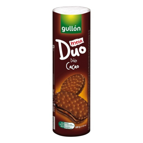 Imagem de Bolacha Recheada Mega Duo Duplo Cacau GULLÓN emb.500g
