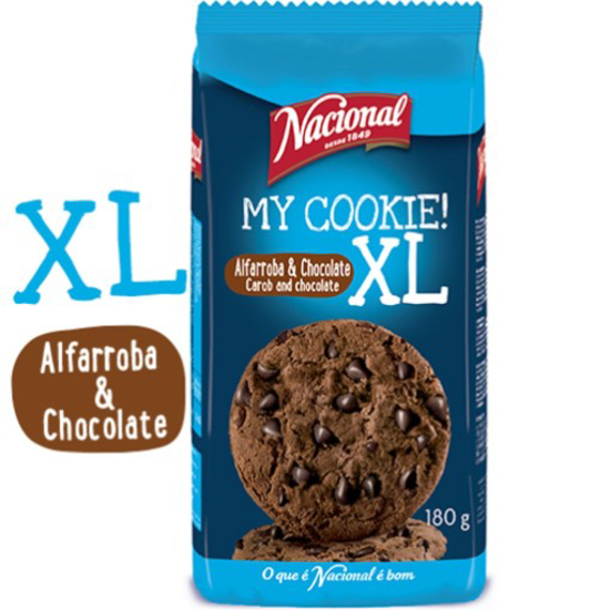 Imagem de Cookie XL Alfarroba & Chocolate NACIONAL emb.180g