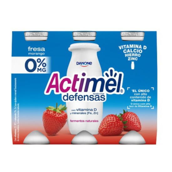 Imagem de Iogurte Defesas Líquido Morango 0% Actimel DANONE emb.6x100g