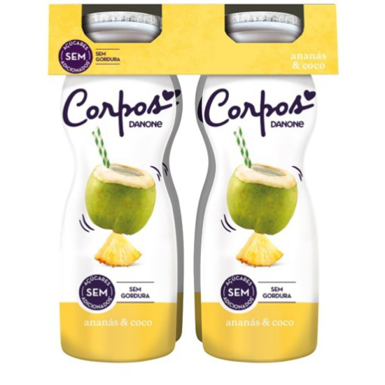 Imagem de Iogurte Líquido Magro Pinacolada CORPOS DANONE emb.4x155g