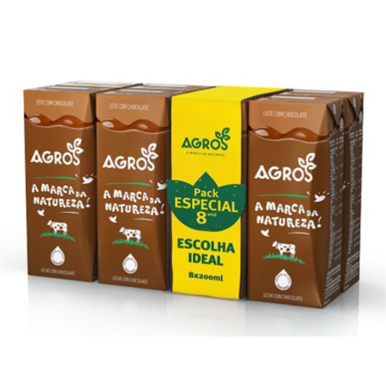 Imagem de Leite com Chocolate Preço Especial AGROS emb.8x200ml