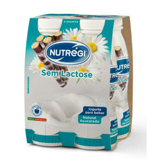 Imagem de Iogurte Líquido sem Lactose Natural Açucarado NUTRÉGI emb.4x170g