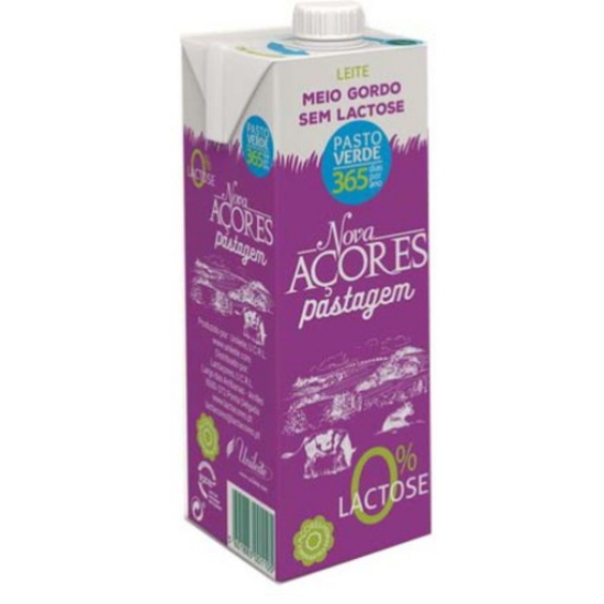 Imagem de Leite Uht Meio Gordo 0% Lactose Pastagem Nova Açores 6x1L