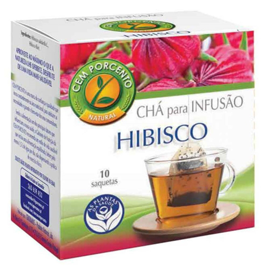 Imagem de Chá infusão Hibisco CEM PORCENTO emb.10g