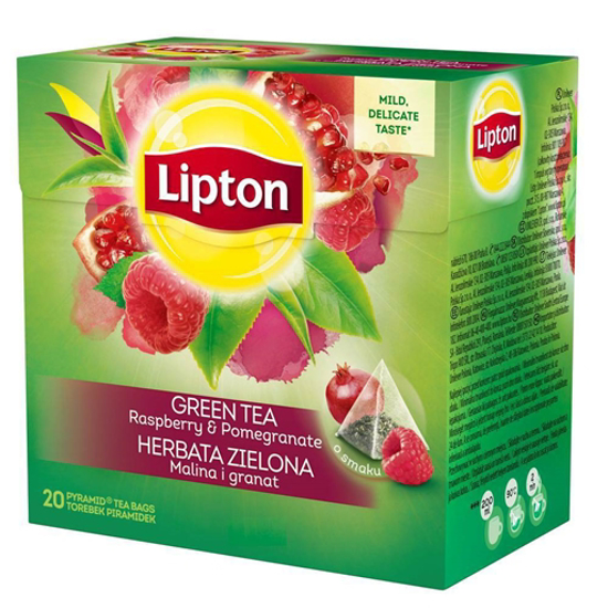 Imagem de Chá Pyramid Green Framboesa e Romã LIPTON 20un