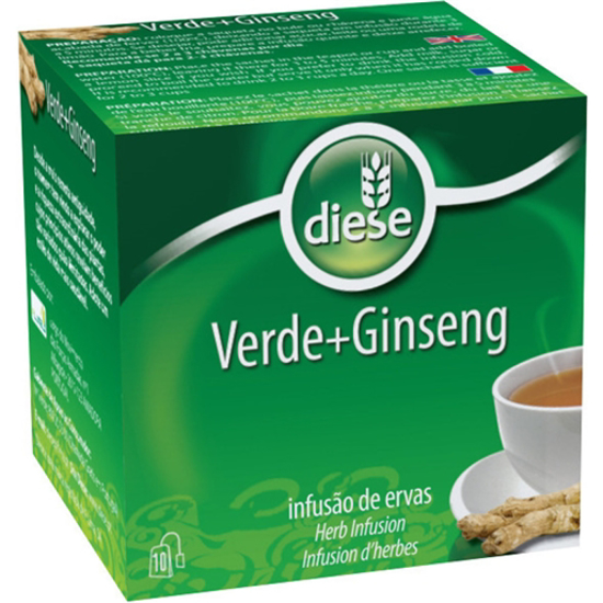 Imagem de Chá Verde + Ginseng Saquetas DIESE 10un