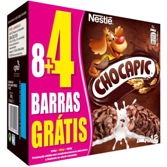 Imagem de Barras de Cereais chocolate Chocapic NESTLÉ emb.8 (+ 4 oferta incluida na emb.)x25g