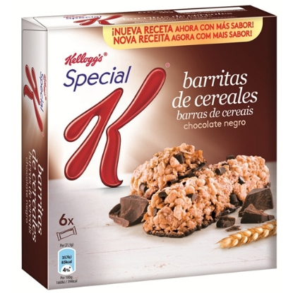 Mostrar detalhes para Barras de Cereais Chocolate Special K KELLOGG'S 6un Imagem de Barras de Cereais Chocolate Special K KELLOGG'S 6un