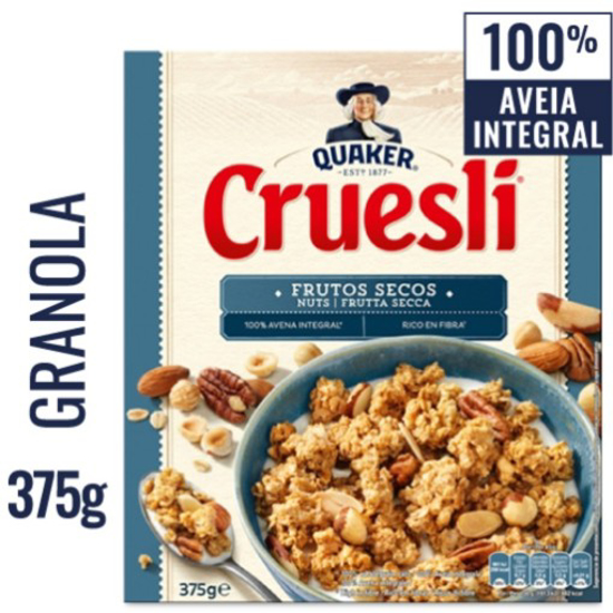 Imagem de Cereais Cruesli de Aveia com 4 Frutos Secos QUAKER emb.375g