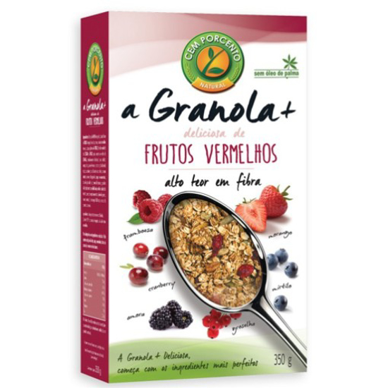 Imagem de Granola + Frutos Vermelhos CEM PORCENTO emb.350g