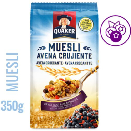 Imagem de Muesli de Aveia Crocante com Bagas de Goji & Mirtilos QUAKER emb.350g