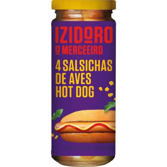 Imagem de Salsicha Aves Hot Dog Frasco 4 unidades IZIDORO emb.430g