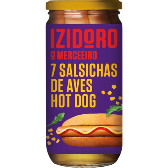 Imagem de Salsicha Aves Hot Dog Frasco 7 unidades IZIDORO emb.650g