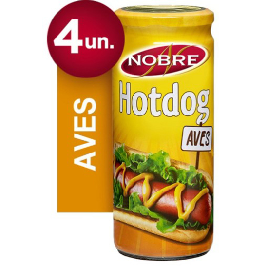 Imagem de Salsichas de Aves Hotdog Frasco 4 unidades NOBRE emb.210g