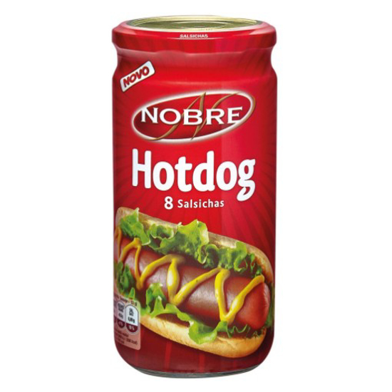 Imagem de Salsichas Hotdog Frasco 8 unidades NOBRE emb.420g