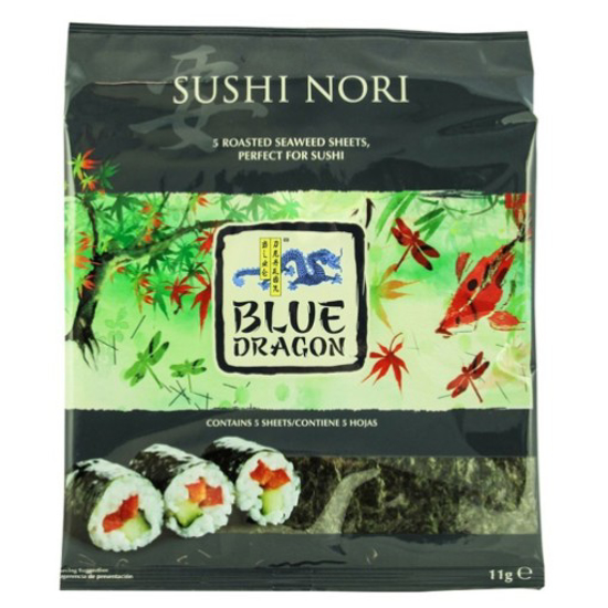 Imagem de Folhas Algas Sushi Nori BLUE DRAGON emb.11g