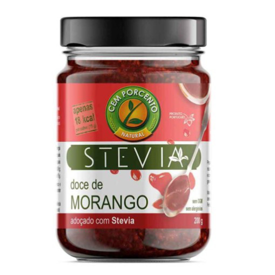 Imagem de Doce Morango Stevia CEM PORCENTO emb.200g