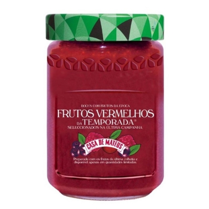 Mostrar detalhes para Doce Temporada Frutos Vermelhos CASA DE MATEUS emb.350g Imagem de Doce Temporada Frutos Vermelhos CASA DE MATEUS emb.350g