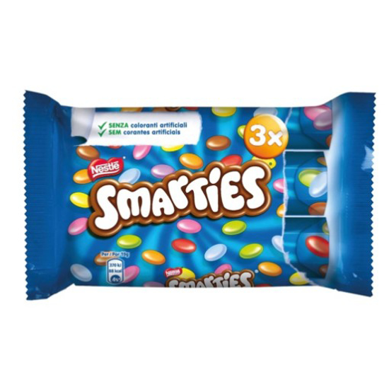 Imagem de Drageias de Chocolate Leite Smarties NESTLÉ emb.3x38g