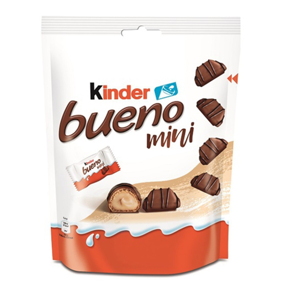 Imagem de Snack Barra Recheio Leite / Avelãs Cobertura Chocolate Leite Kinder Bueno Mini KINDER 1un