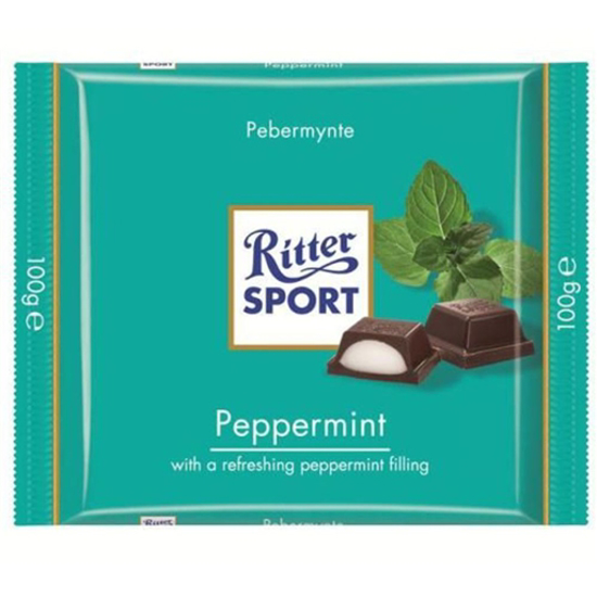 Imagem de Tablete Chocolate com Recheio Menta                   RITTER SPORT emb.100g