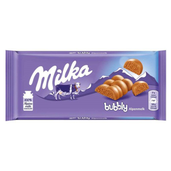 Imagem de Tablete Chocolate Leite Bubbly MILKA emb.90g