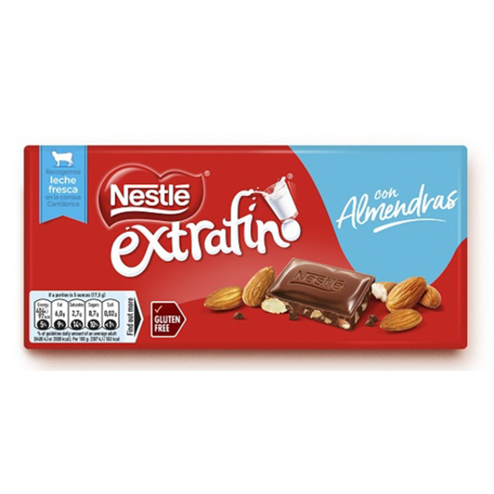 Imagem de Tablete de Chocolate de Leite com Amêndoas Extrafino NESTLÉ emb.123g