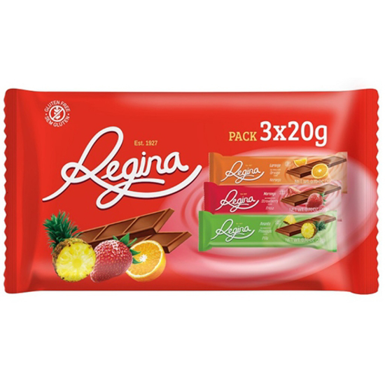 Imagem de Tabletes com sabor de fruta - Tripack sortido REGINA emb.3x20g