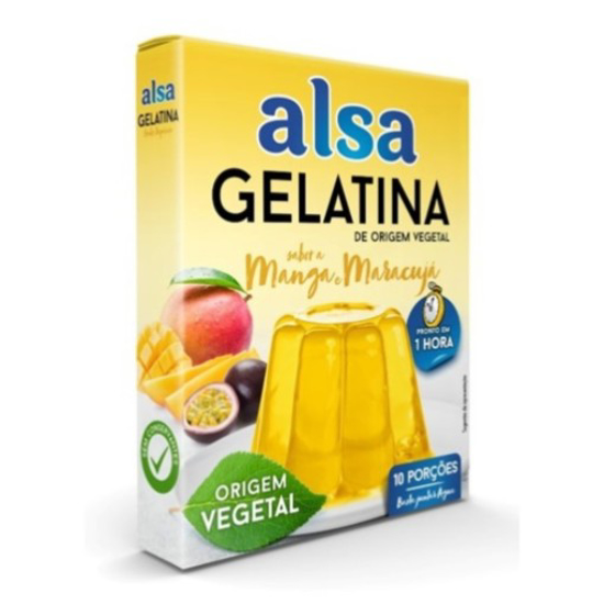 Imagem de Gelatina Vegetal Manga e Maracujá ALSA emb.180g