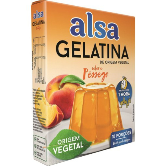 Imagem de Gelatina Vegetal Pêssego ALSA emb.180g