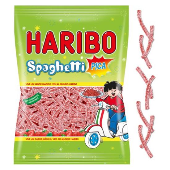 Imagem de Gomas Spaghetti Pica Sabor Morango HARIBO emb.75g