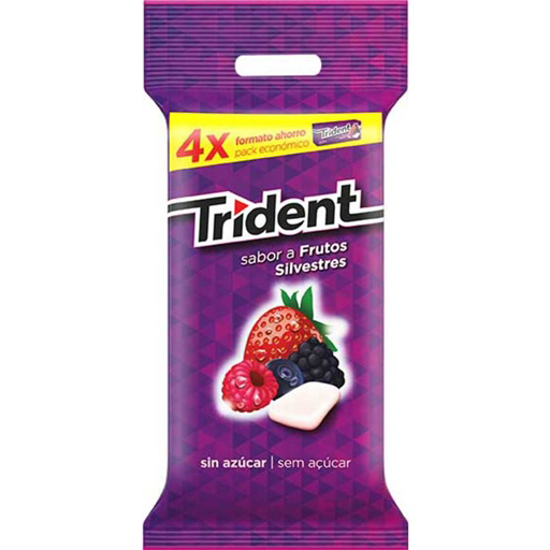 Imagem de Pastilhas Elasticas Fruit Frutos Silvestres TRIDENT 4un