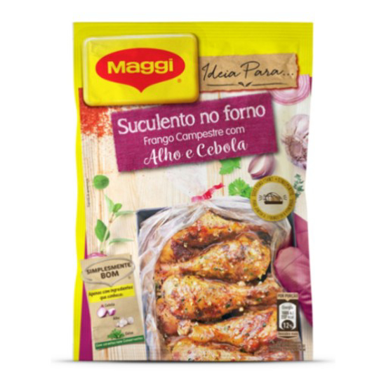 Imagem de Suculento no Forno Frango Campestre com Alho e Cebola MAGGI emb.30g