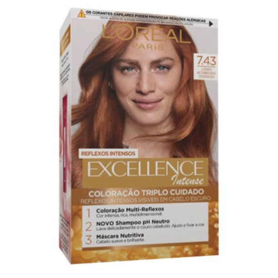 Imagem de Coloração Permanente Excellence Intense Vermelho Escarlate Intenso 7.43 EXCELLENCE L'ORÉAL PARIS 1un