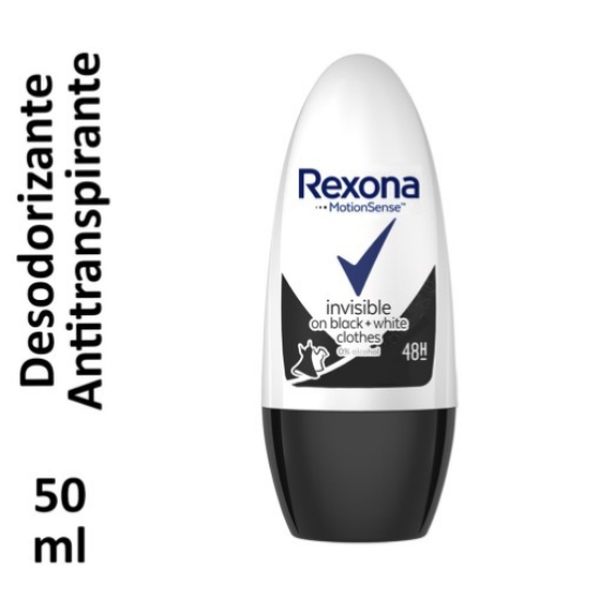 Imagem de Desodorizante Roll On Invisible Black + White Clothes REXONA emb.50ml