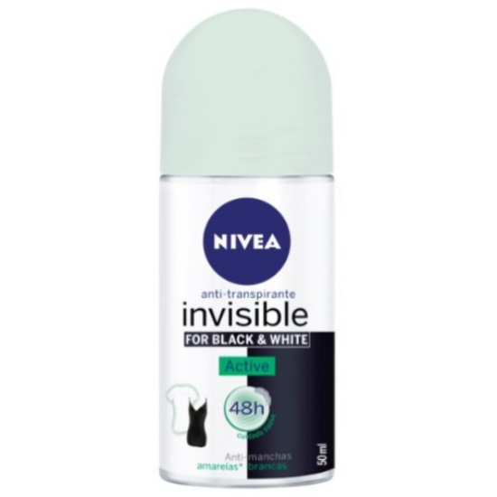 Imagem de Desodorizante Roll-On Black & White Active NIVEA emb.50ml