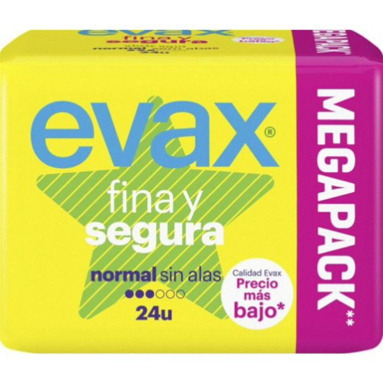 Imagem de Pensos Higiénico Fina&Segura Normal EVAX 24un