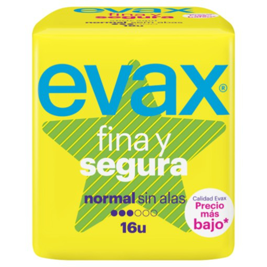 Imagem de Pensos Higiénicos Fina & Segura Normal EVAX 16un