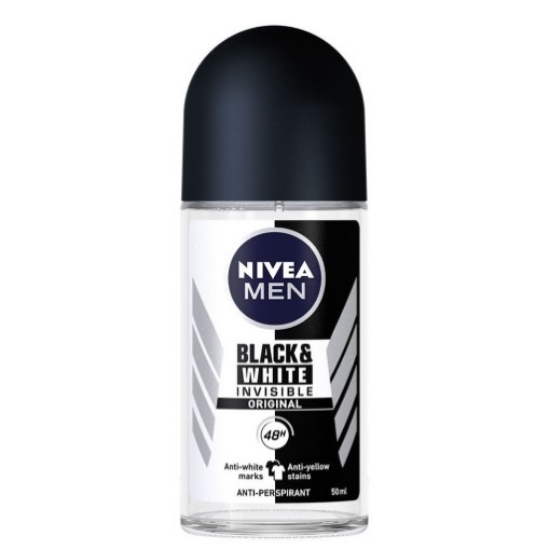 Desodorizante Roll On Invisible Black & White Clothes - emb. 50 ml - Rexona