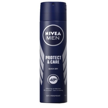 Mostrar detalhes para Desodorizante Spray Men Protect&Care NIVEA emb.150ml Imagem de Desodorizante Spray Men Protect&Care NIVEA emb.150ml