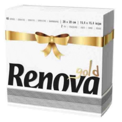 Mostrar detalhes para Guardanapos 2 Folhas Gold Branco 39 x 39 cm RENOVA 40un Imagem de Guardanapos 2 Folhas Gold Branco 39 x 39 cm RENOVA 40un