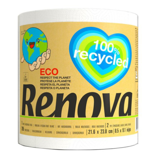Imagem de Rolo de Cozinha 100% Recycled Gigaroll RENOVA 1un