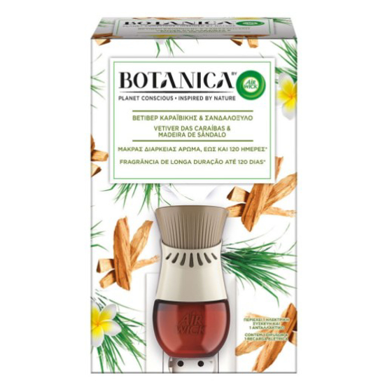 Imagem de Ambientador Elétrico Botanica Vetiver Caracíbas e Madeira Sândalo AIRWICK 1un