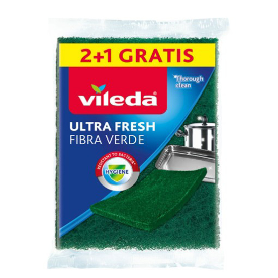 Imagem de Esfregão Fibra Verde Ultra Fresh VILEDA 2un + 1un