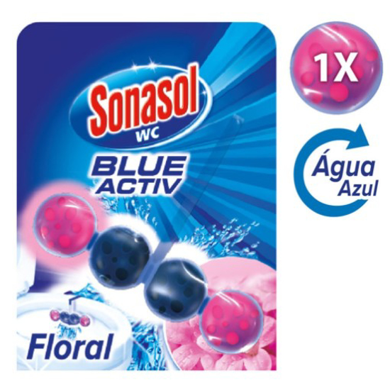 Imagem de Bloco Sanitário Blue Active Floral SONASOL 1un