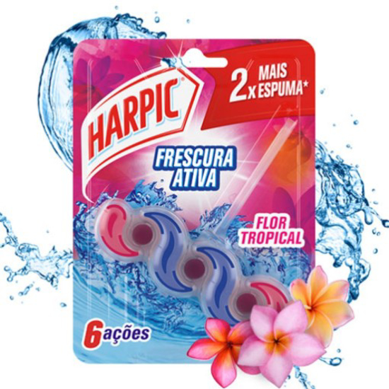 Imagem de Bloco Sanitário Fresh Power Flor Tropical HARPIC 1un
