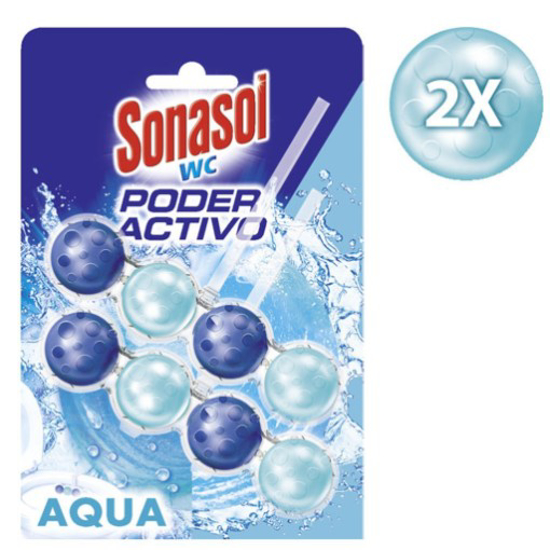 Imagem de Bloco Sanitário Sólido Poder Activo Aqua SONASOL 2un