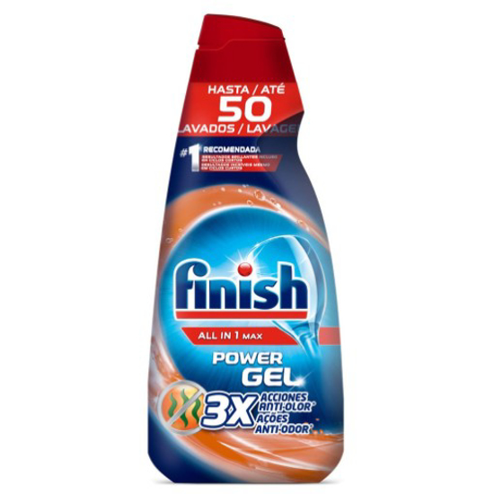 Imagem de Detergente Máquina Loiça Gel All in 1 Frescura Anti-Odores FINISH 50doses